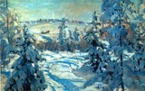 Н. Ромадин. Зима. 1952